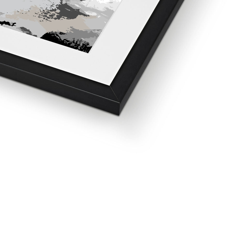 Framed Graphic Art Print, White Mat - 8x8 12x12 16x16 20x20 24x24 28x28 inches | FPS-1200-7690