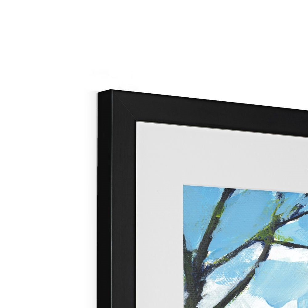 Framed Fine Art Print, White Mat - 8x8 12x12 16x16 20x20 inches | Lakeshore in Acrylic, FPS-1101
