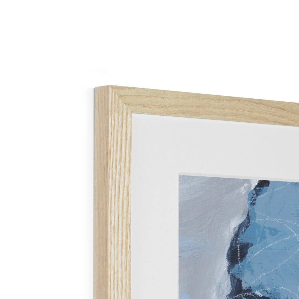 Framed Fine Art Print, White Mat - 8x8 12x12 16x16 20x20 24x24 28x28 inches | Heron Pair in Acrylic, FPS-1020-002