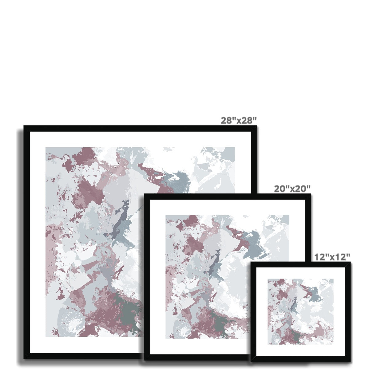 Framed Graphic Art Print, White Mat - 8x8 12x12 16x16 20x20 24x24 28x28 inches | FPS-1210-7691
