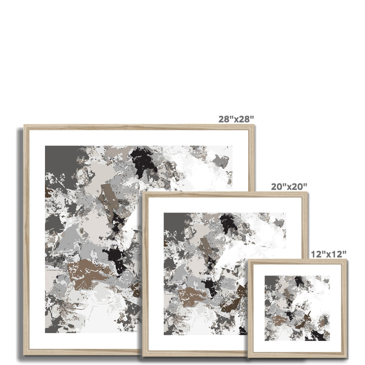 Framed Graphic Art Print, White Mat - 8x8 12x12 16x16 20x20 24x24 28x28 inches | FPS-1170-7695