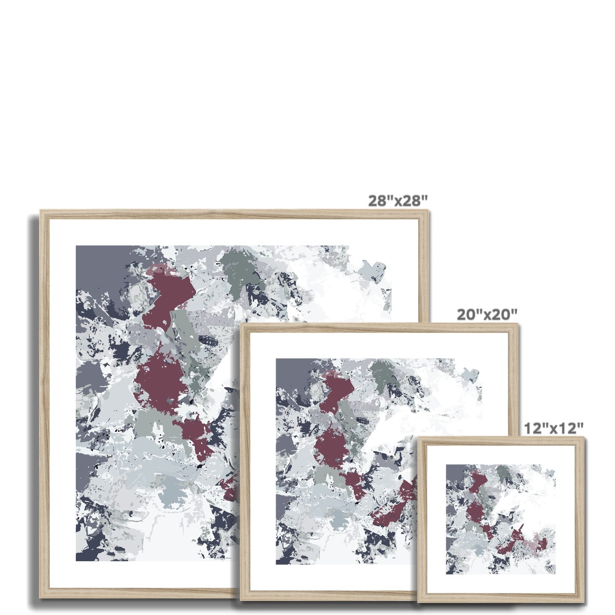 Framed Graphic Art Print, White Mat - 8x8 12x12 16x16 20x20 24x24 28x28 inches | FPS-1210-7695