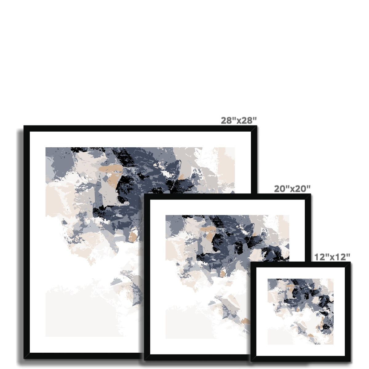 Framed Graphic Art Print, White Mat - 8x8 12x12 16x16 20x20 24x24 28x28 inches | FPS-1220-7693