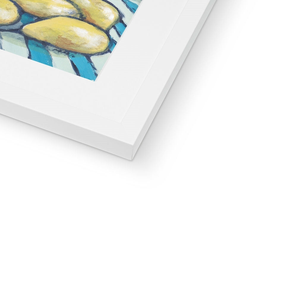 Framed Fine Art Print, White Mat - 8x6 10x8 12x8 inches | Still Life in Acrylic, FPH-1000-1103