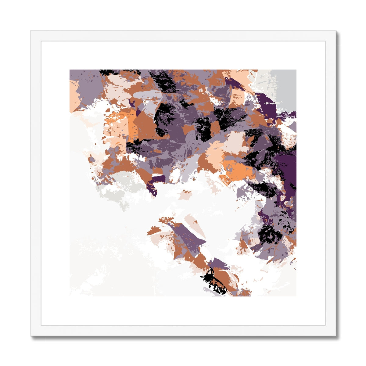 Framed Graphic Art Print, White Mat - 8x8 12x12 16x16 20x20 24x24 28x28 inches | FPS-1180-7693