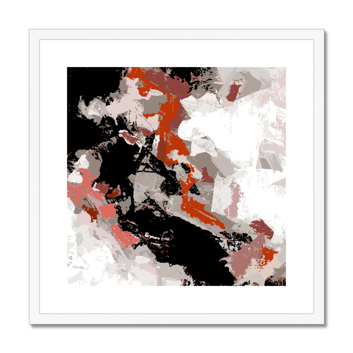 Framed Graphic Art Print, White Mat - 8x8 12x12 16x16 20x20 24x24 28x28 inches | FPS-1130-7690