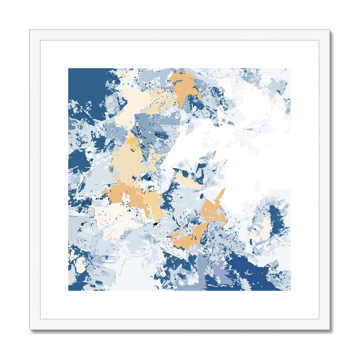Framed Graphic Art Print, White Mat - 8x8 12x12 16x16 20x20 24x24 28x28 inches | FPS-1230-7695