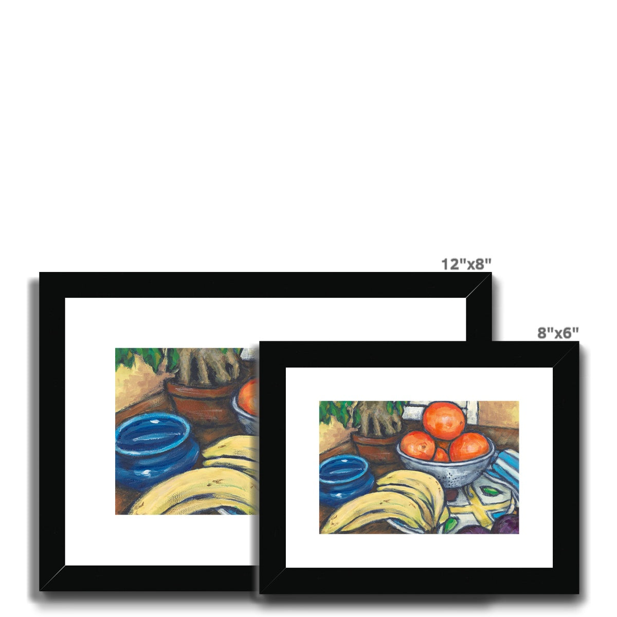 Framed Fine Art Print, White Mat - 8x6 10x8 12x8 inches | Still Life in Acrylic, FPH-1000-1104