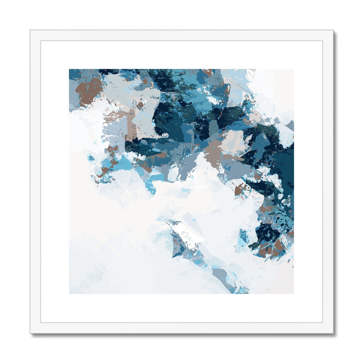 Framed Graphic Art Print, White Mat - 8x8 12x12 16x16 20x20 24x24 28x28 inches | FPS-1150-7693