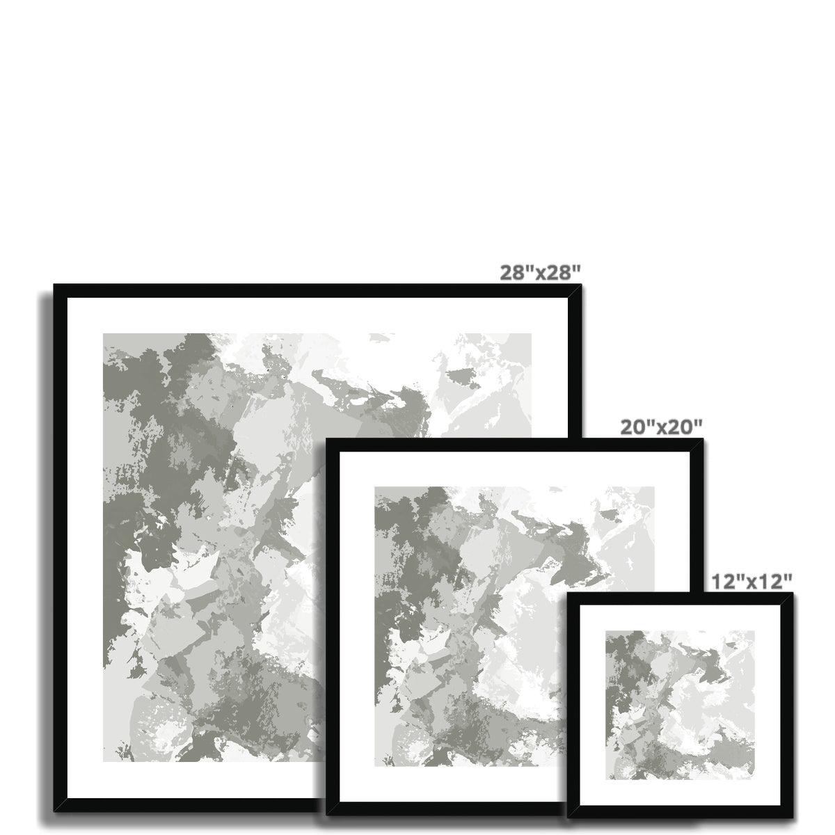 Framed Graphic Art Print, White Mat - 8x8 12x12 16x16 20x20 24x24 28x28 inches | FPS-1240-7691