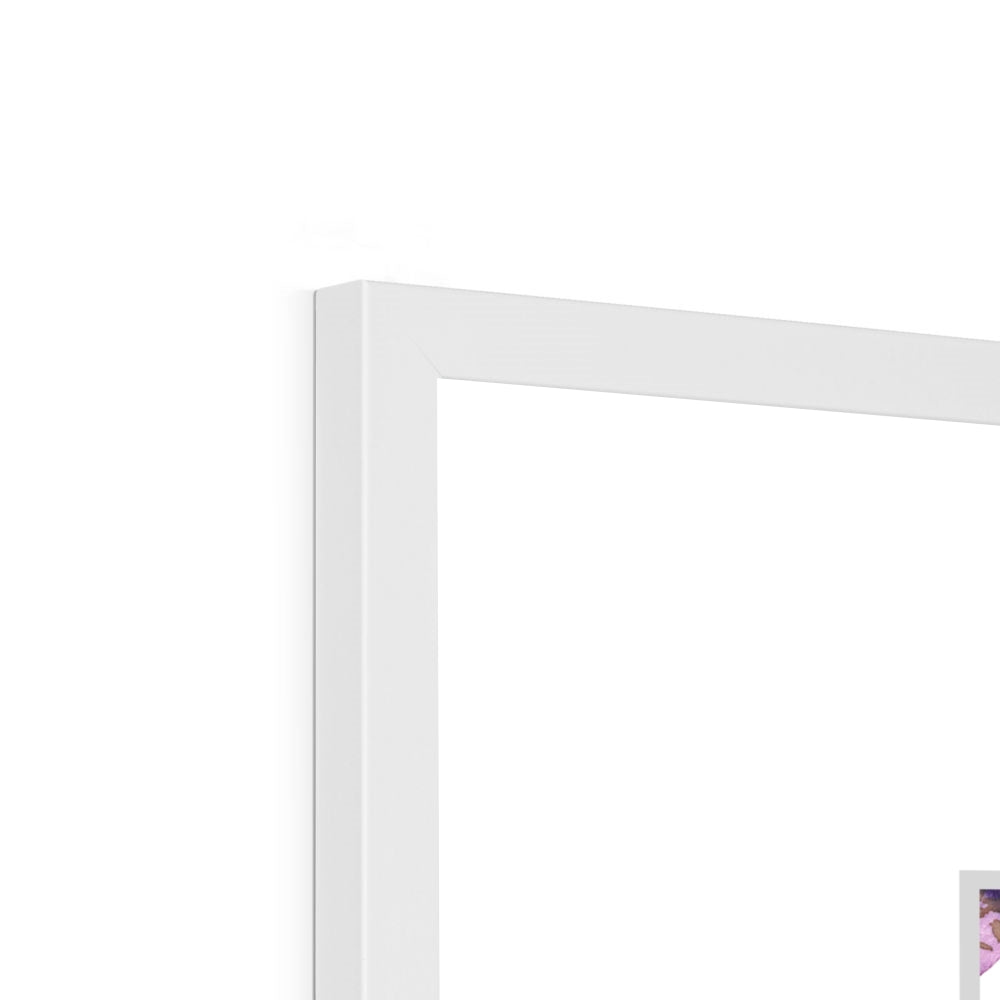 Framed Fine Art Print, Faux Mat - 12x12 inches | Mauve Floral Watercolor, fms-1360-001