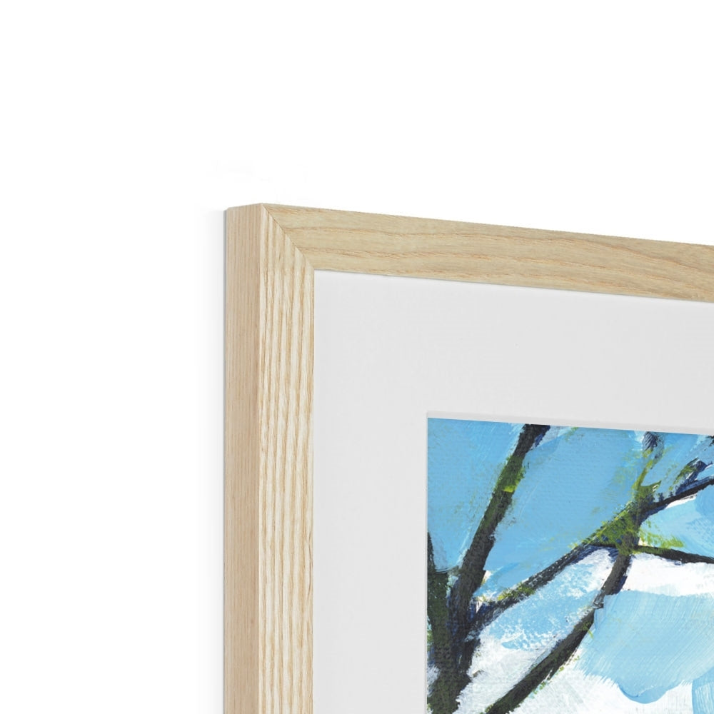 Framed Fine Art Print, White Mat - 8x8 12x12 16x16 20x20 inches | Lakeshore in Acrylic, FPS-1101