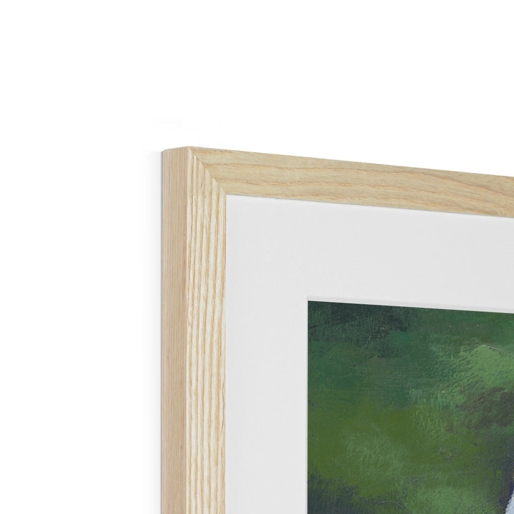 Framed Fine Art Print, White Mat - 10x8 20x16 inches | Mourning Doves in Acrylic, FPH-1000-1125