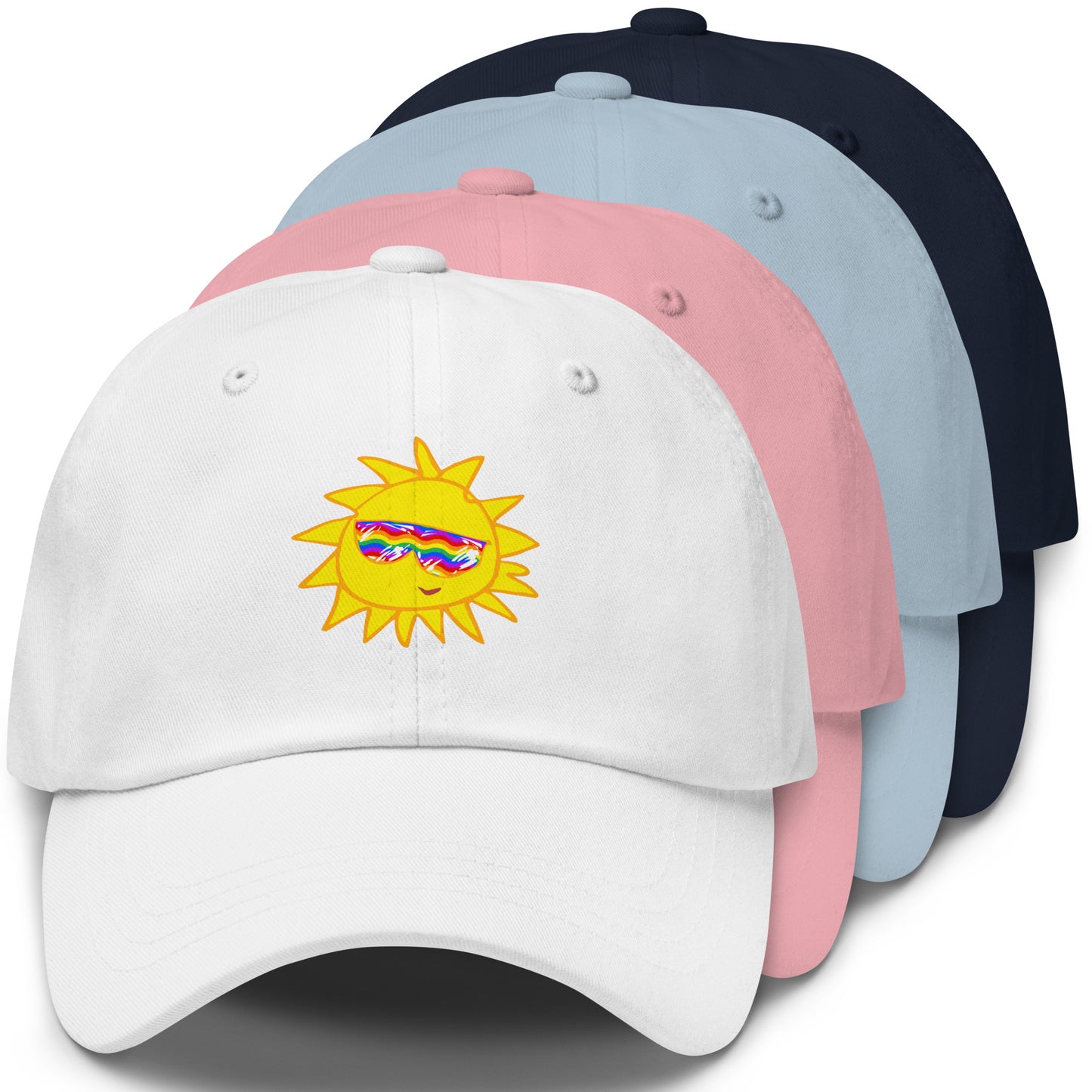 Low Profile Baseball Cap with Rainbow Vibes | DCPF