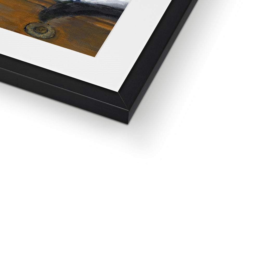 Framed & Mounted Fine Art Print, White Mat - 11x14 inches | Black Cat White Cat in Acrylic, FPV-1000-1122