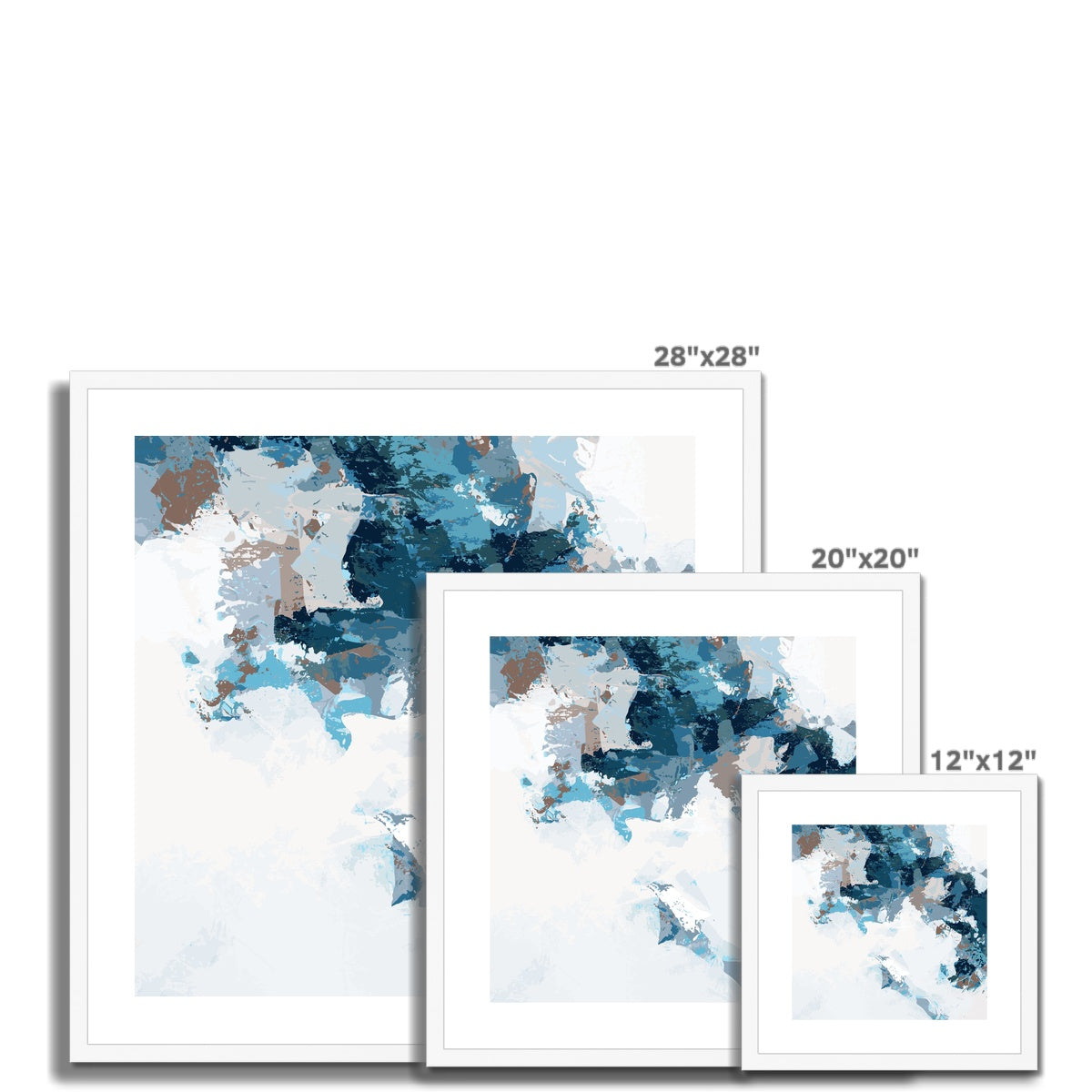 Framed Graphic Art Print, White Mat - 8x8 12x12 16x16 20x20 24x24 28x28 inches | FPS-1150-7693