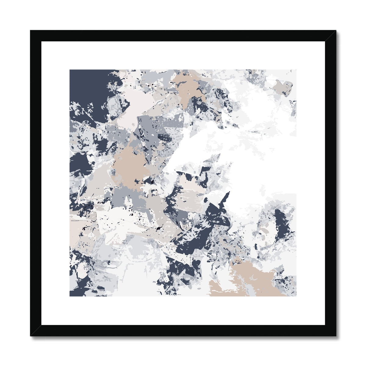 Framed Graphic Art Print, White Mat - 8x8 12x12 16x16 20x20 24x24 28x28 inches | FPS-1220-7695