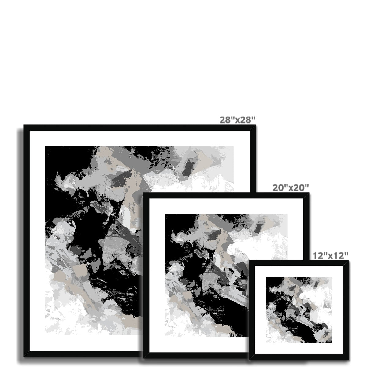 Framed Graphic Art Print, White Mat - 8x8 12x12 16x16 20x20 24x24 28x28 inches | FPS-1200-7690