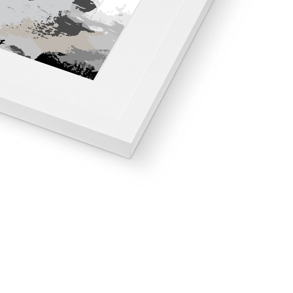 Framed Graphic Art Print, White Mat - 8x8 12x12 16x16 20x20 24x24 28x28 inches | FPS-1200-7690