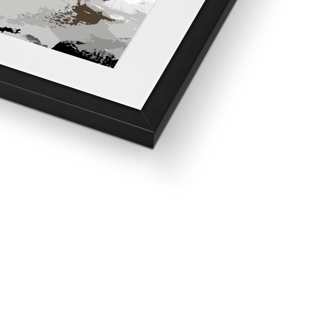 Framed Graphic Art Print, White Mat - 8x8 12x12 16x16 20x20 24x24 28x28 inches | FPS-1170-7690