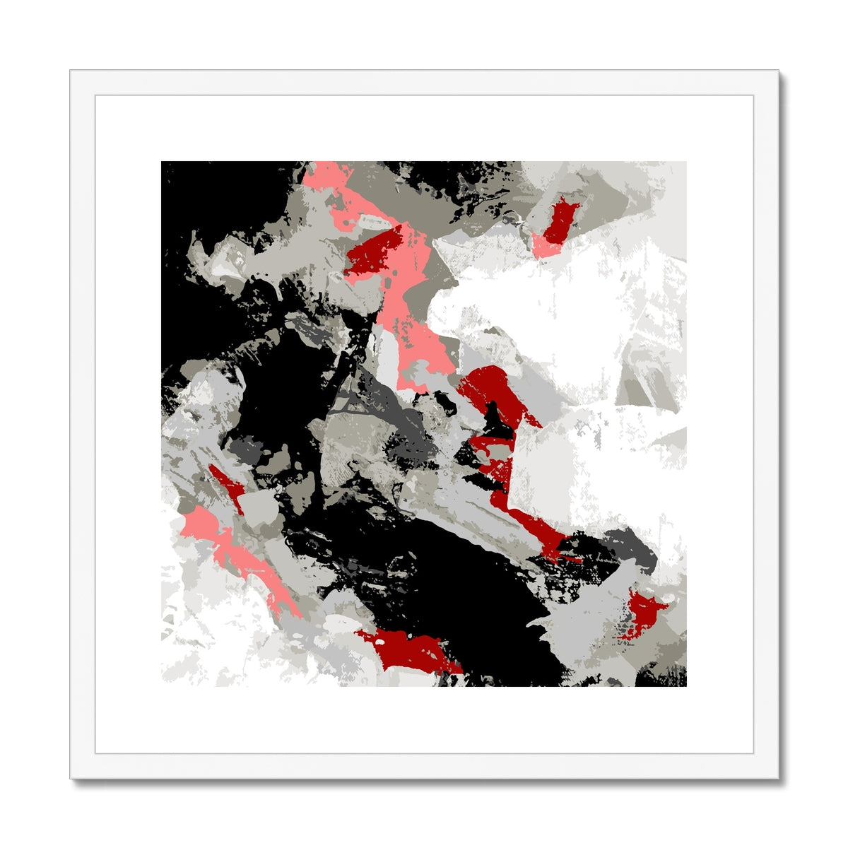 Framed Graphic Art Print, White Mat - 8x8 12x12 16x16 20x20 24x24 28x28 inches | FPS-1190-7690