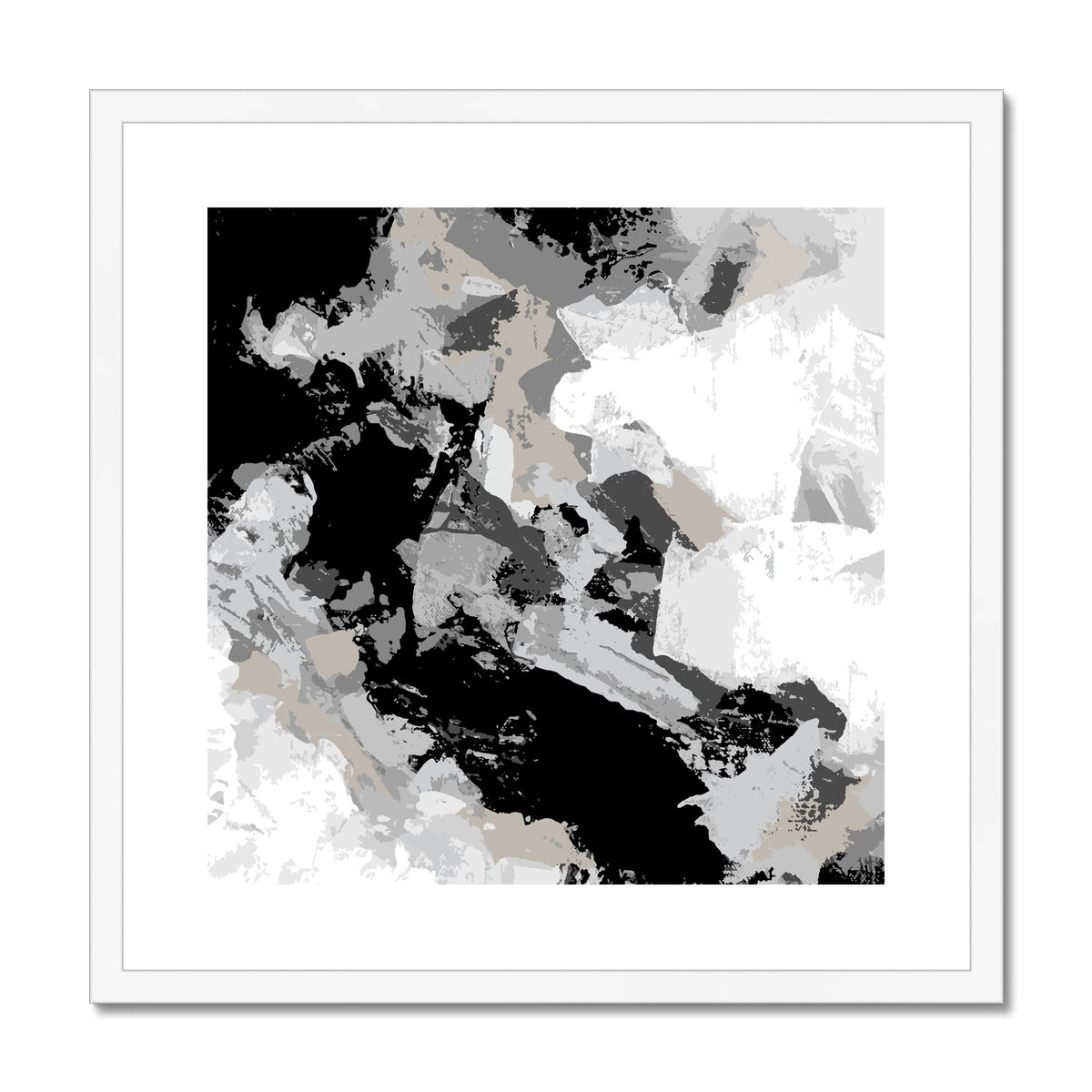 Framed Graphic Art Print, White Mat - 8x8 12x12 16x16 20x20 24x24 28x28 inches | FPS-1200-7690