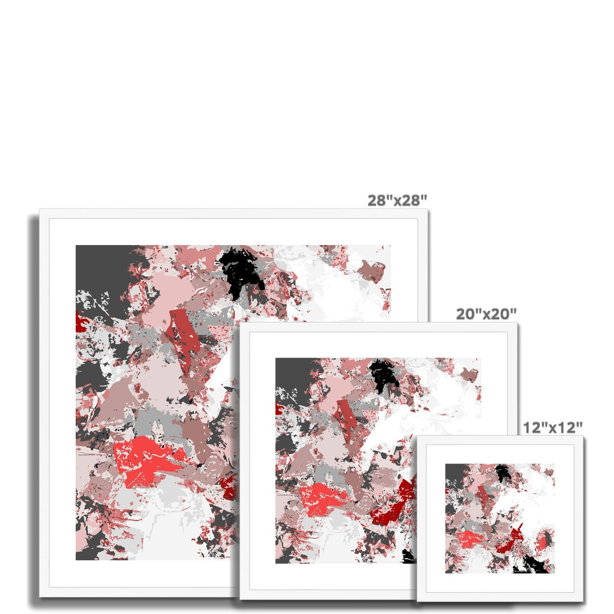 Framed Graphic Art Print, White Mat - 8x8 12x12 16x16 20x20 24x24 28x28 inches | FPS-1190-7695