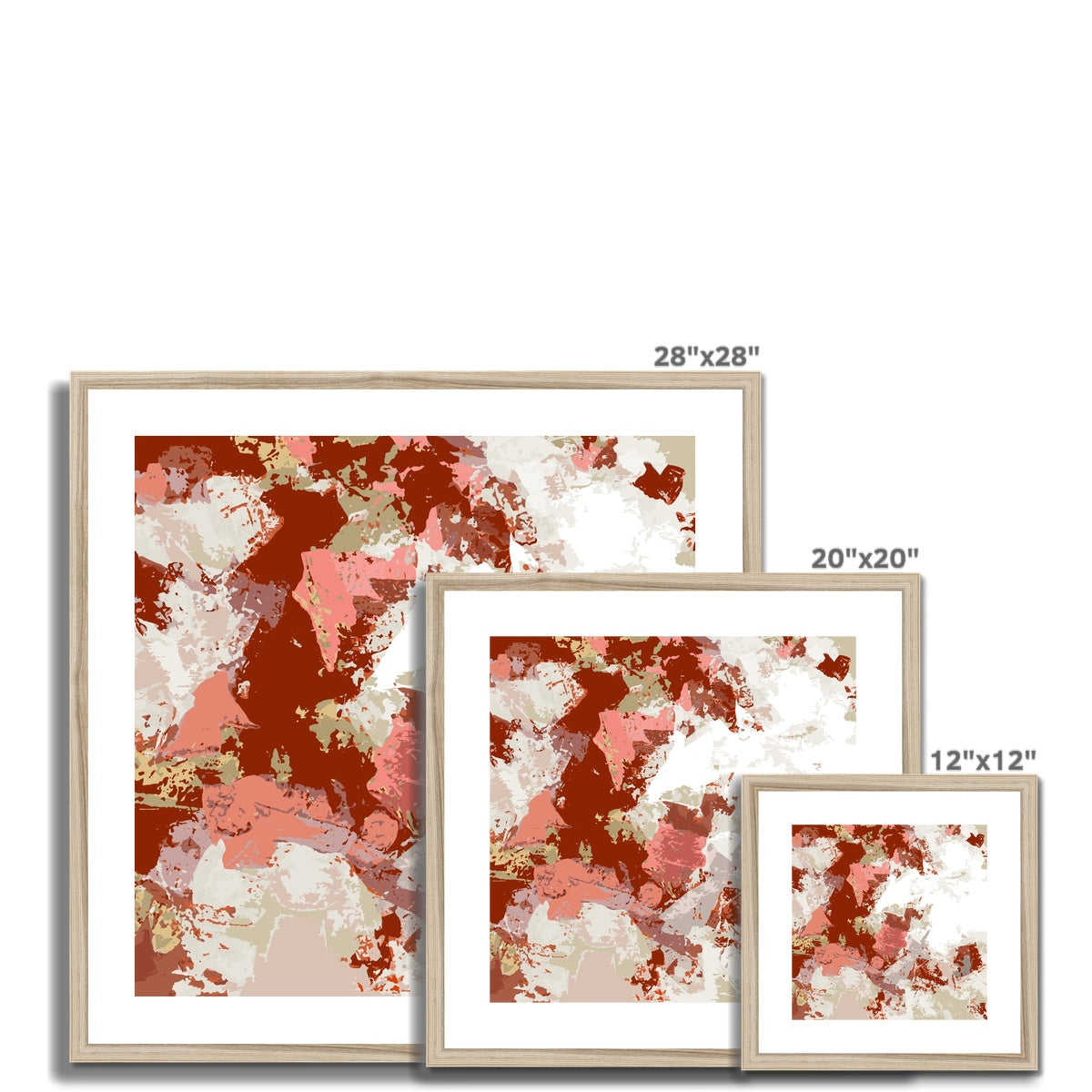 Framed Graphic Art Print, White Mat - 8x8 12x12 16x16 20x20 24x24 28x28 inches | FPS-1130-7695