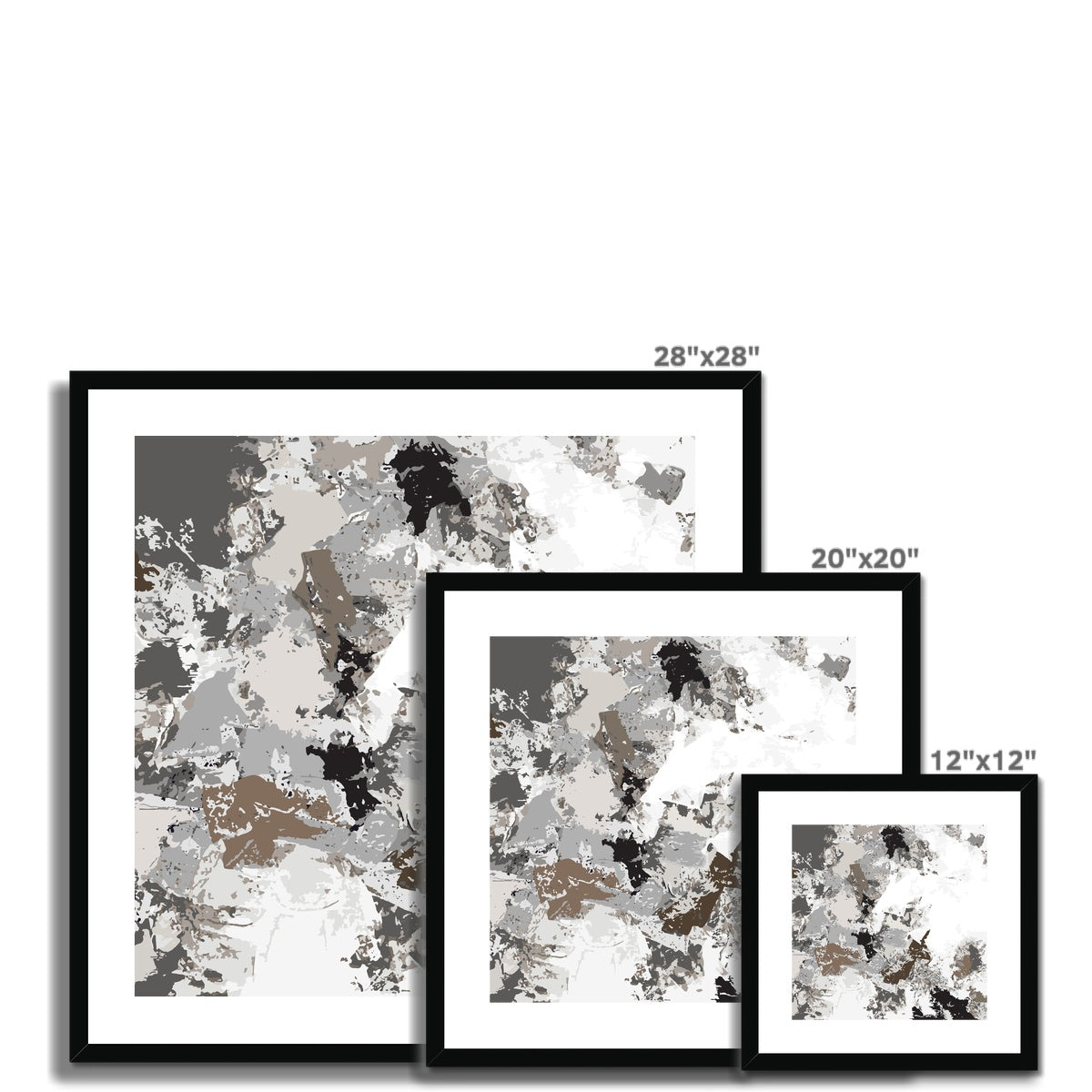 Framed Graphic Art Print, White Mat - 8x8 12x12 16x16 20x20 24x24 28x28 inches | FPS-1170-7695