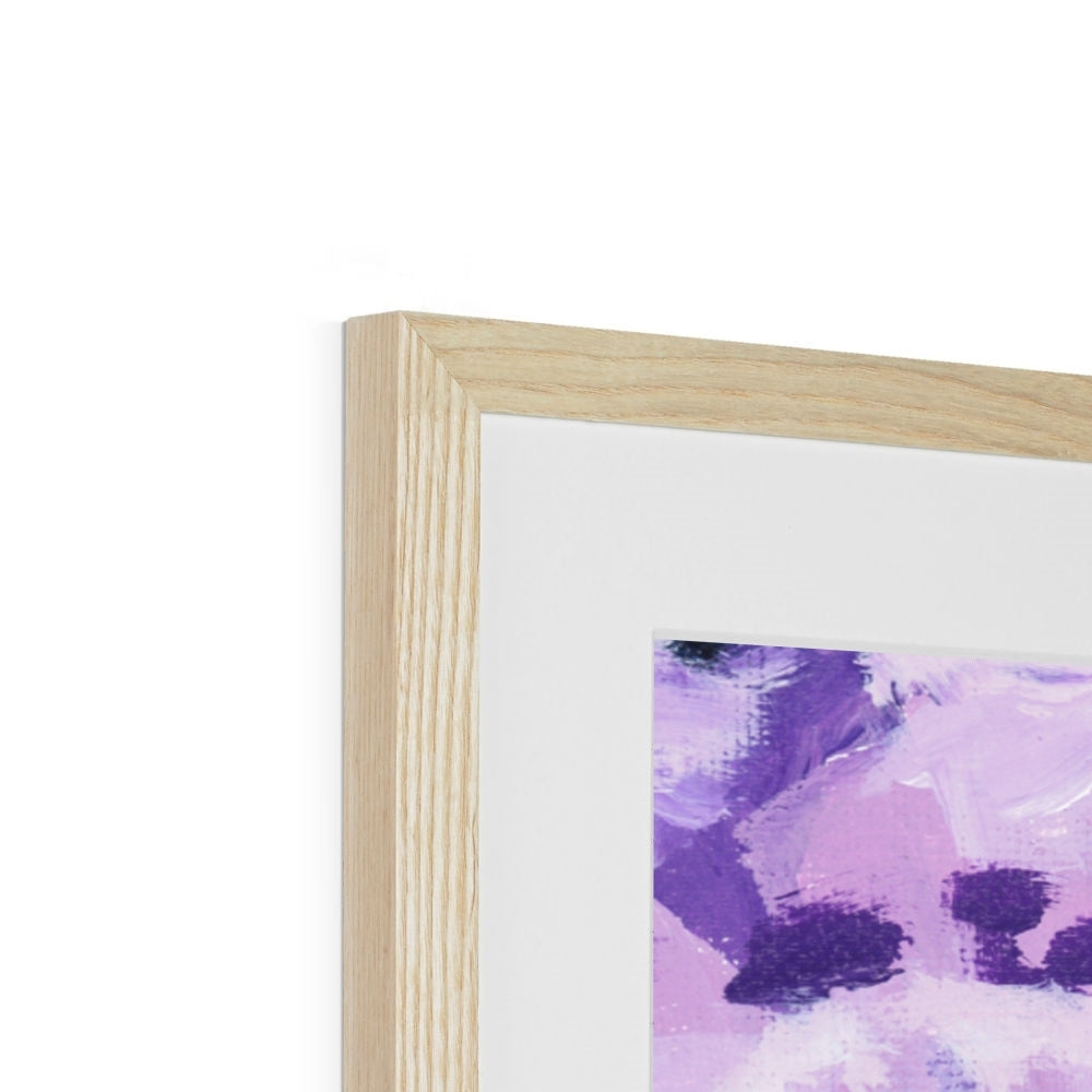Framed Fine Art Print, White Mat - 8x12 12x18 20x28 inches | Mauve Carnations in Acrylic, FPV-1070