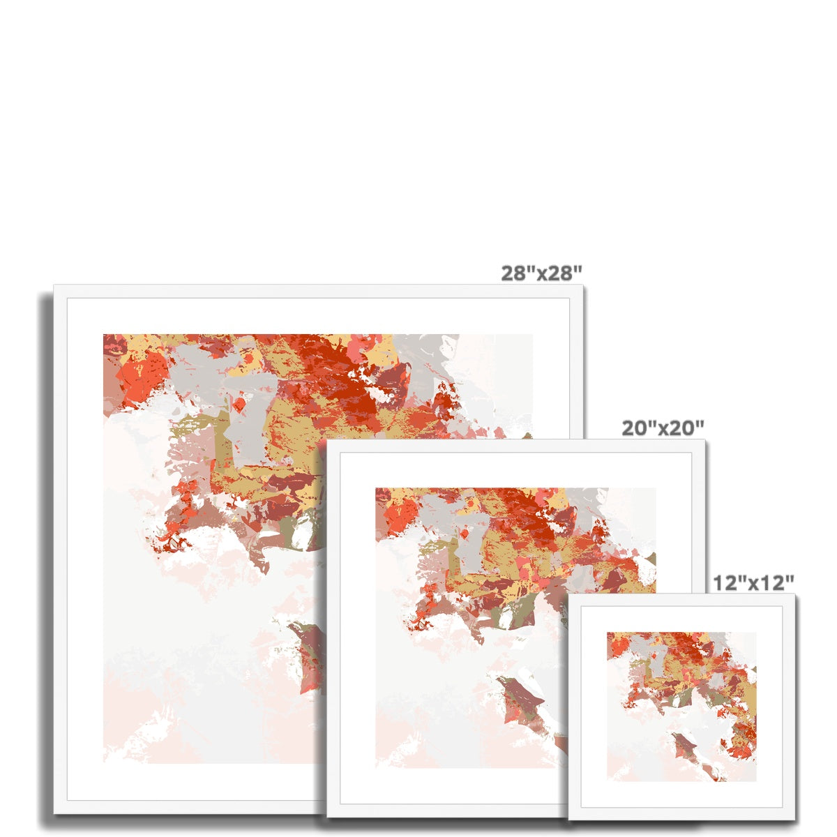Framed Graphic Art Print, White Mat - 8x8 12x12 16x16 20x20 24x24 28x28 inches | FPS-1130-7693