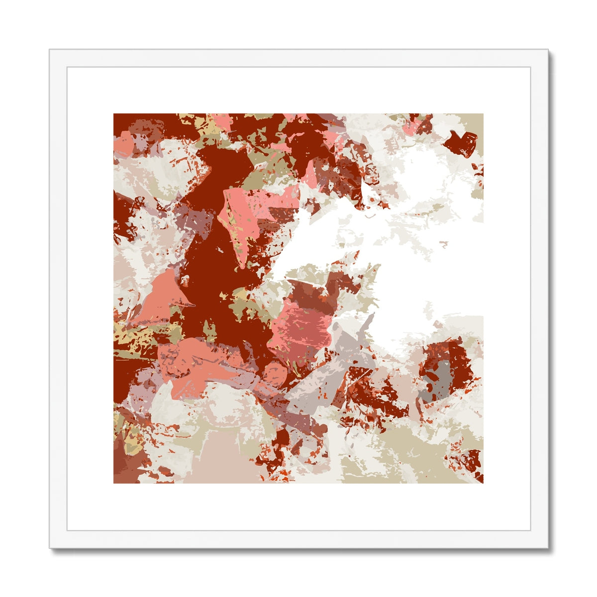 Framed Graphic Art Print, White Mat - 8x8 12x12 16x16 20x20 24x24 28x28 inches | FPS-1130-7695