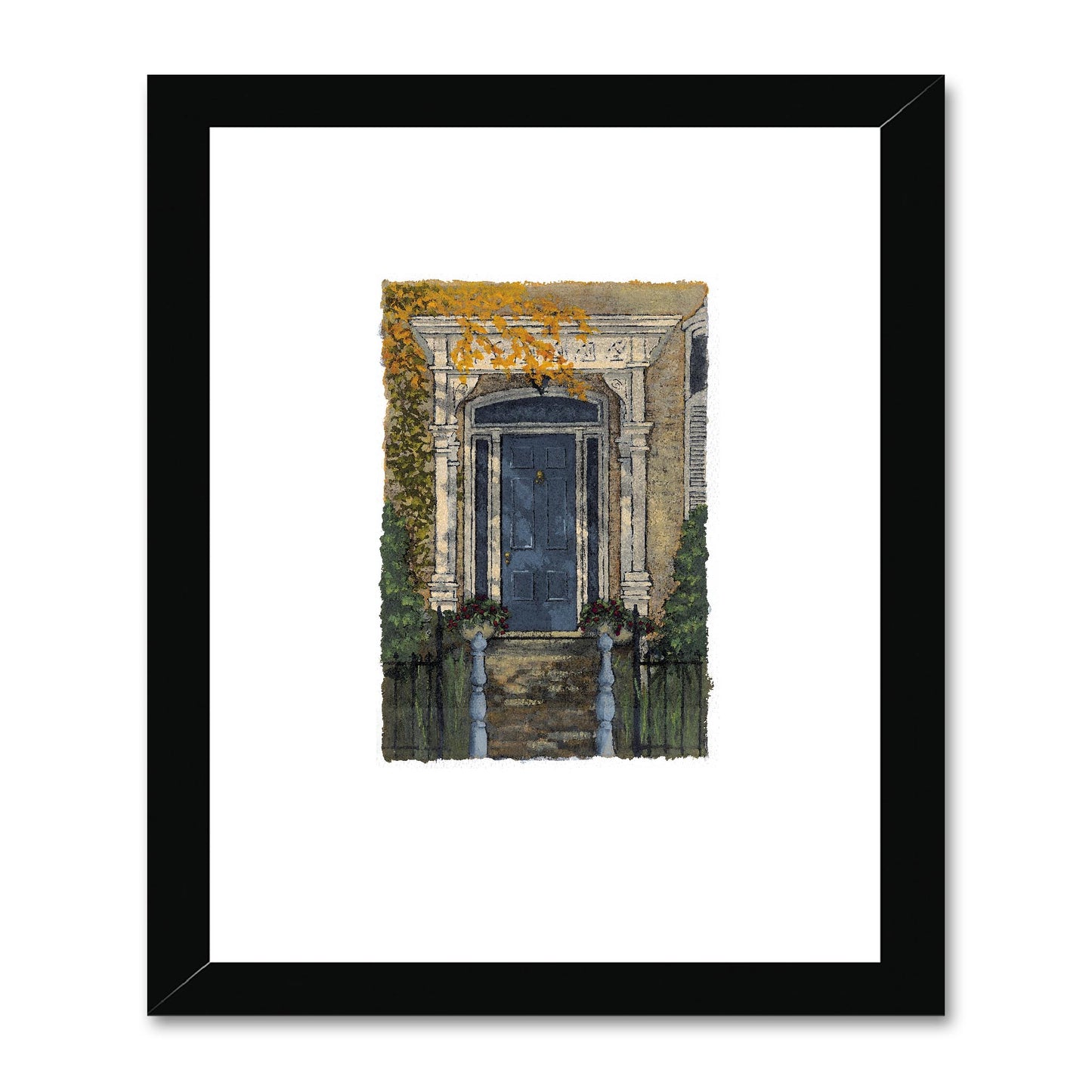 Framed Fine Art Print, Painterly Edge - 8x10 16x20 inches | Door 4, PEV-1000-1424