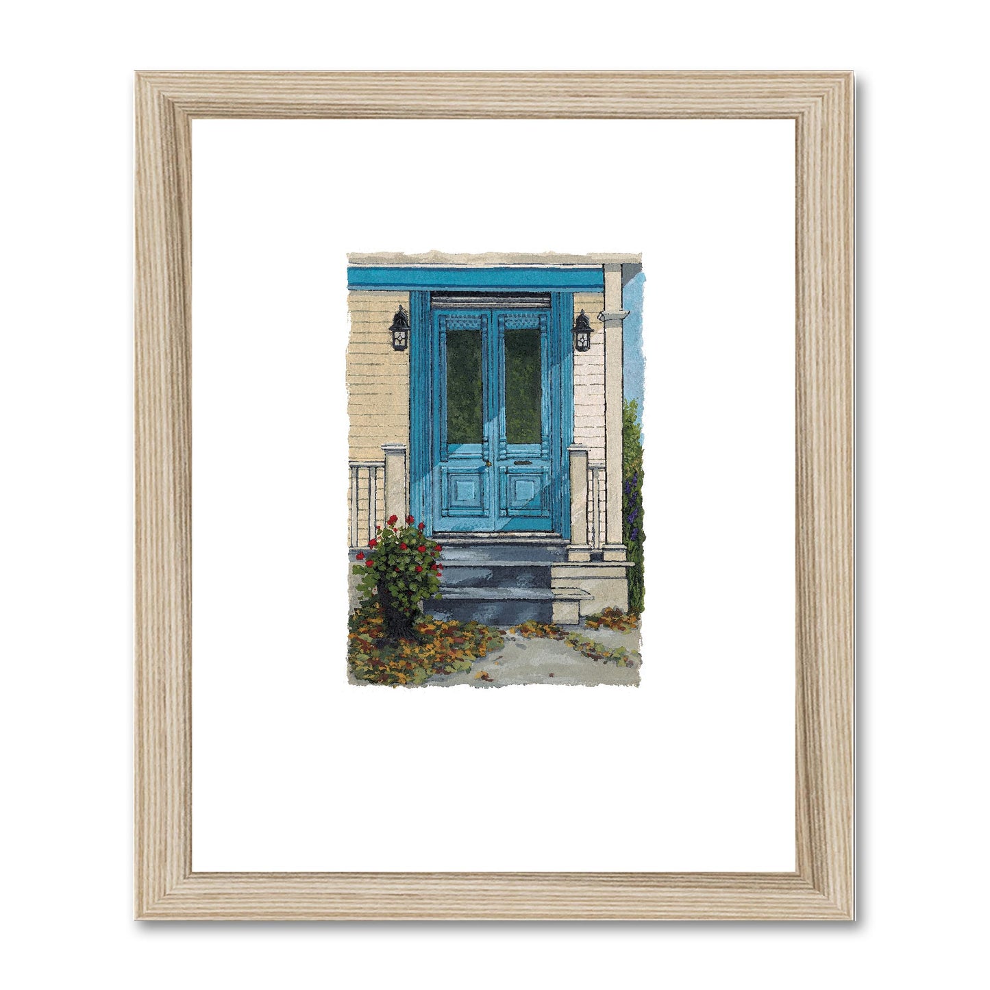 Framed Fine Art Print, Painterly Edge - 8x10 16x20 inches | Door 2, PEV-1000-1422