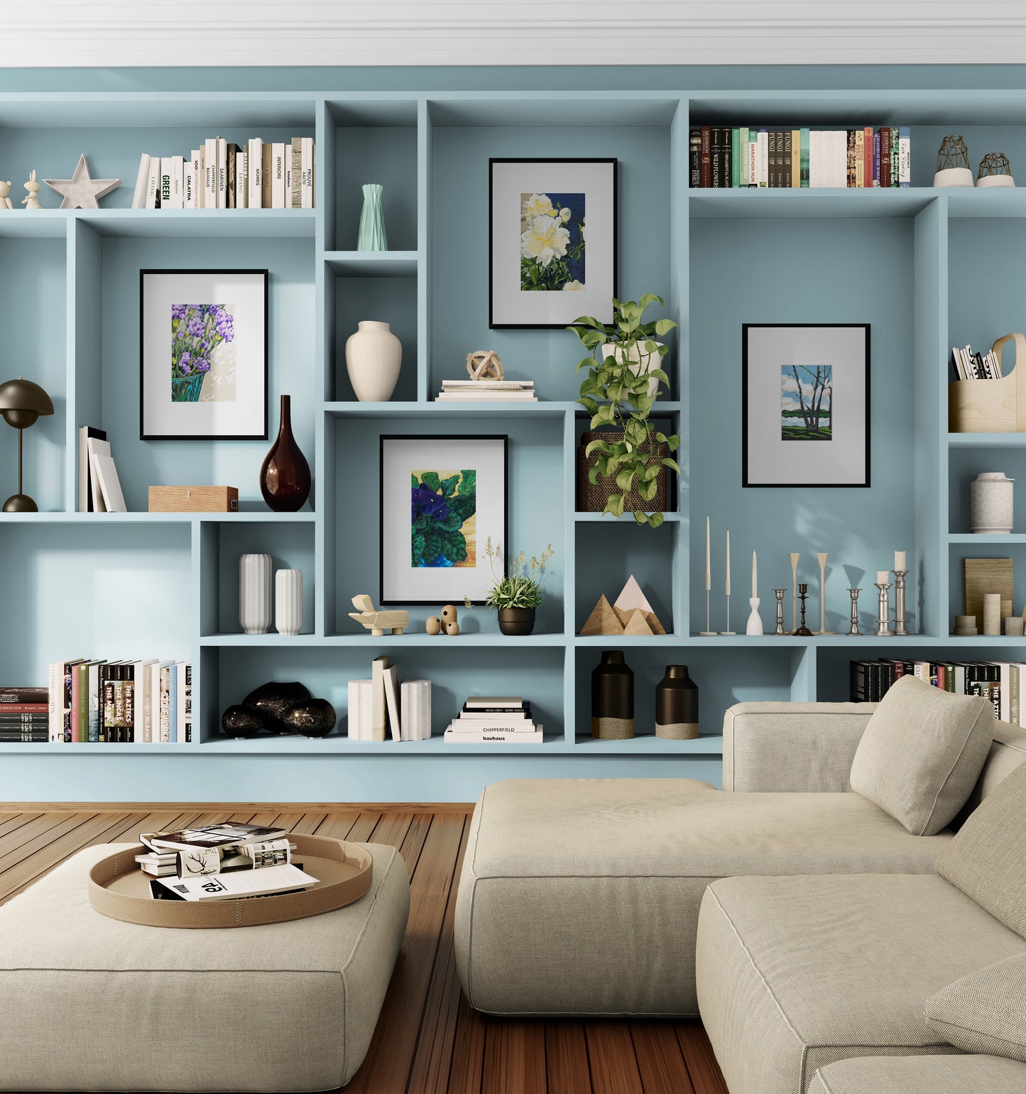 Framed Fine Art Print, Faux Mat - 18x24 inches | Lakeshore in Acrylic FMV-1100-001