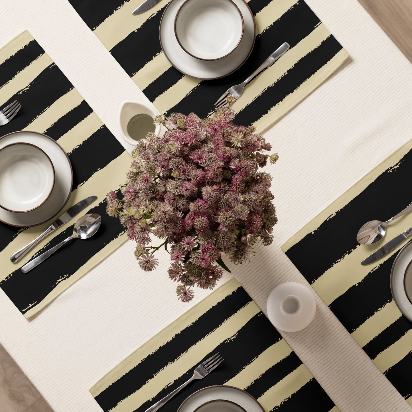Placemat Set with Hand-painted Brush Stroke Print | PSBS-1014