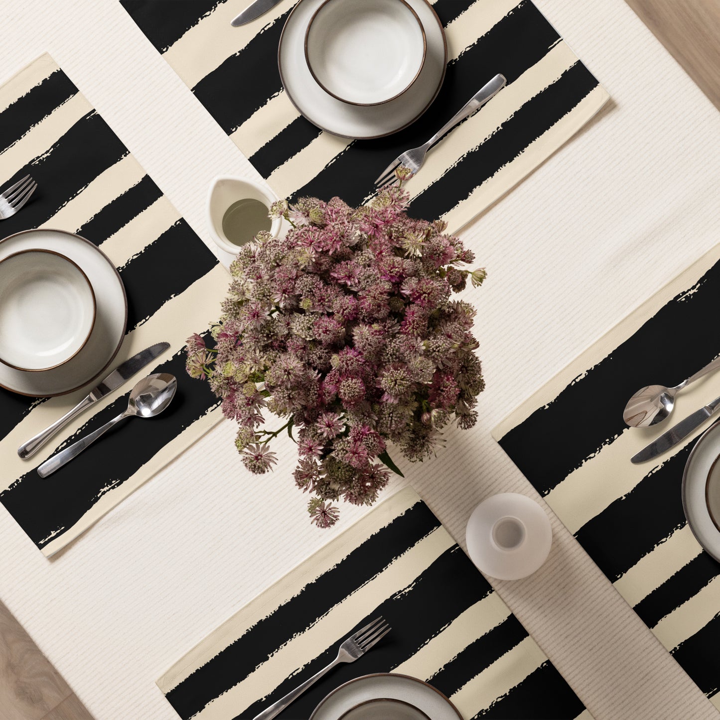 Placemat Set with Hand-painted Brush Stroke Print | PSBS-1015