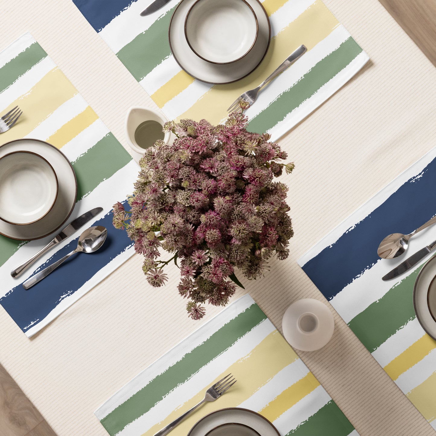 Placemat Set with Hand-painted Brush Stroke Print | PSBS-1050