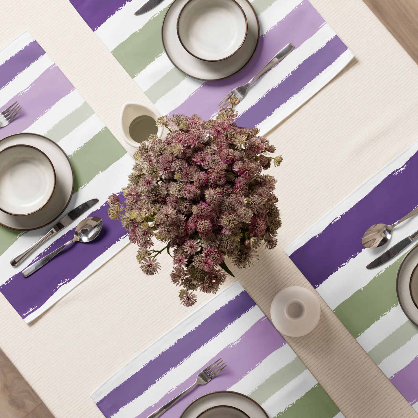 Placemat Set with Hand-painted Brush Stroke Print | PSBS-1070
