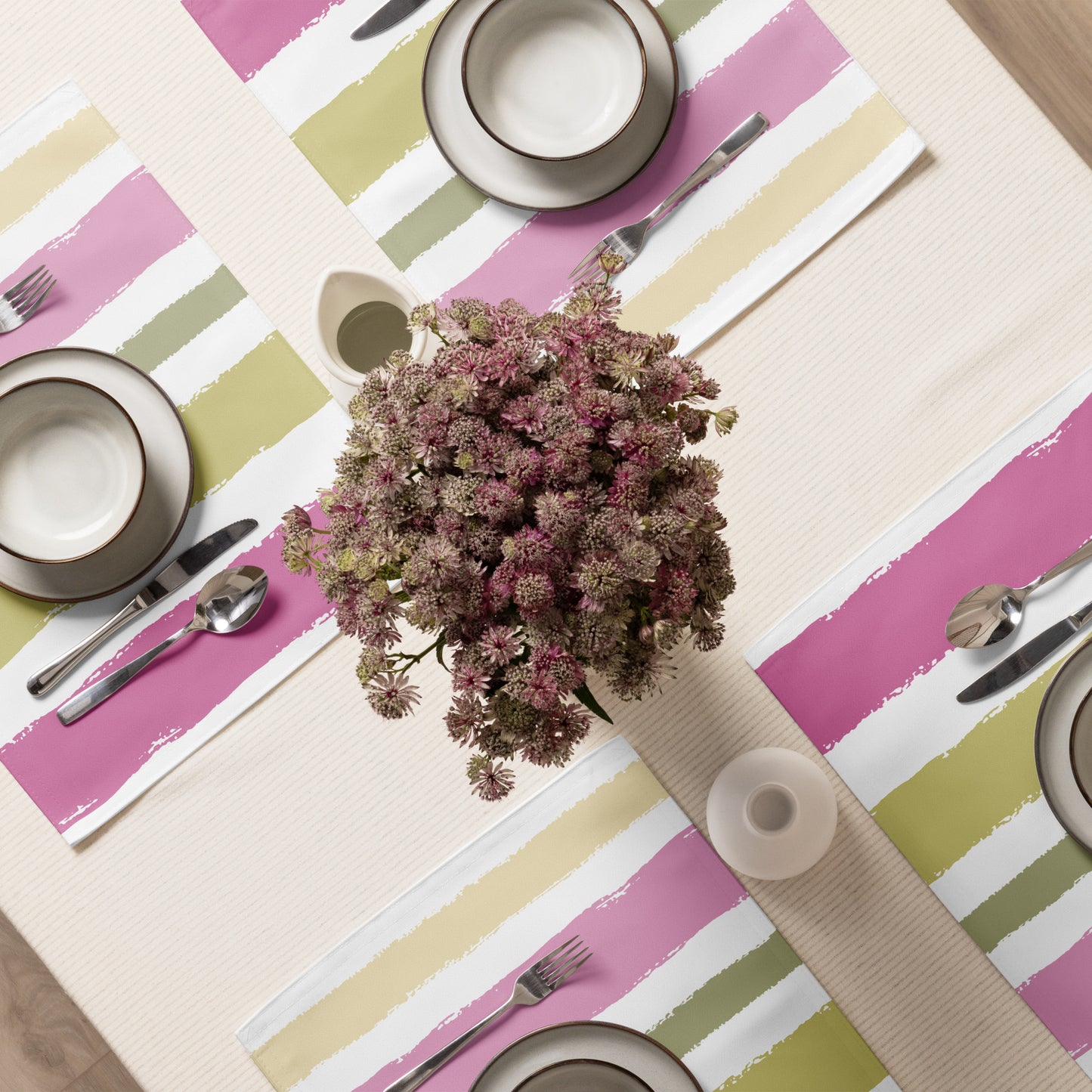 Placemat Set with Hand-painted Brush Stroke Print | PSBS-1080