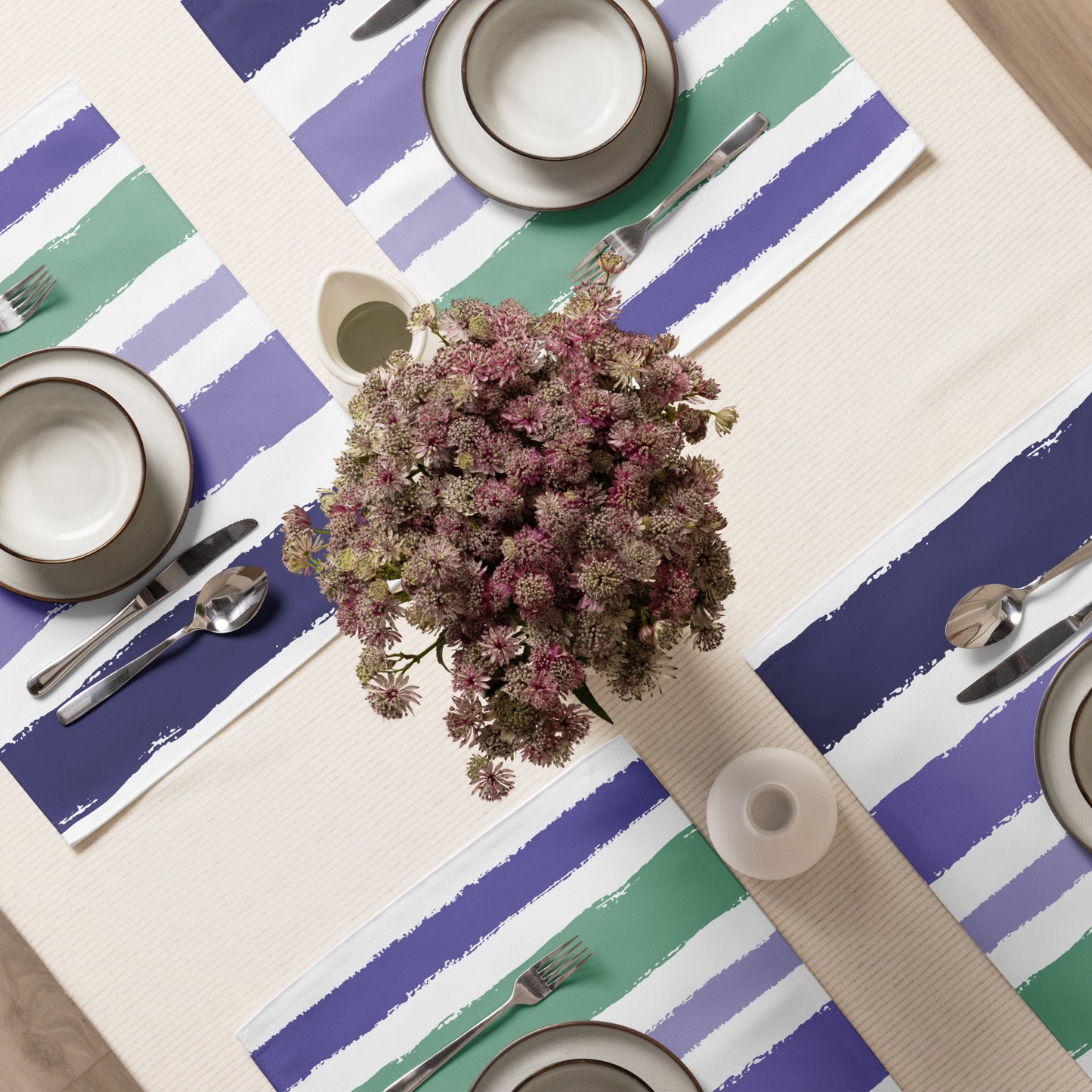 Placemat Set with Hand-painted Brush Stroke Print | PSBS-1090