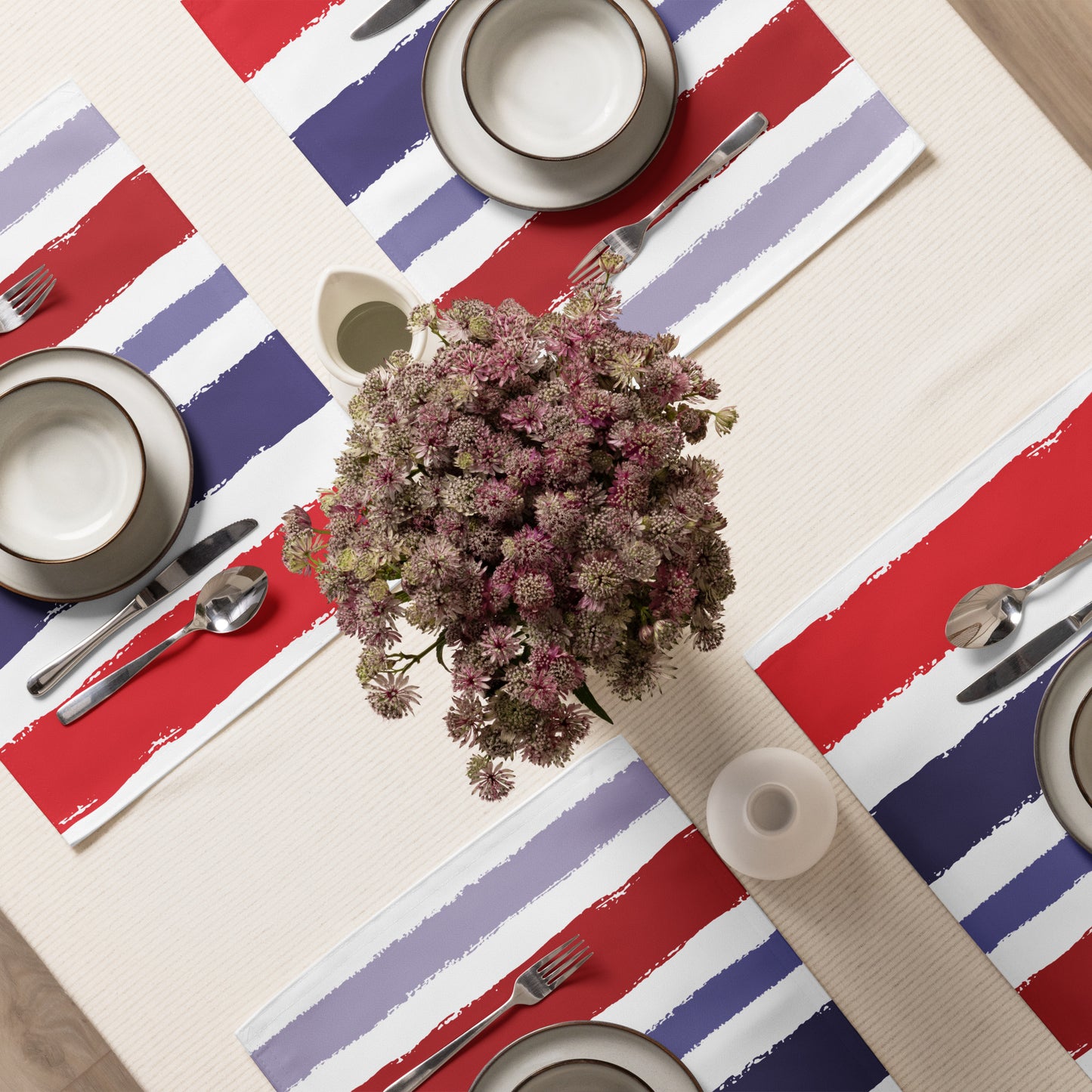 Placemat Set with Hand-painted Brush Stroke Print | PSBS-1110