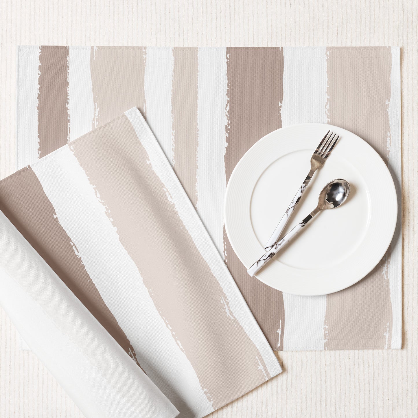 Placemat Set with Hand-painted Brush Stroke Print | PSBS-1132