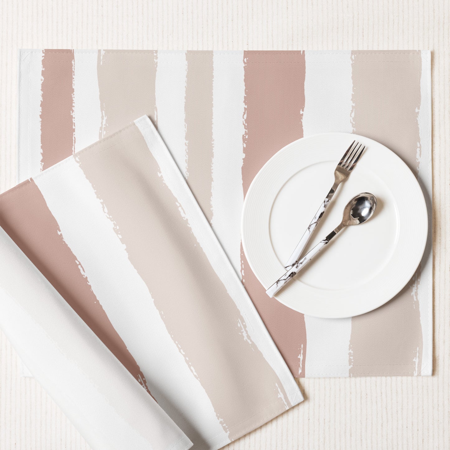 Placemat Set with Hand-painted Brush Stroke Print | PSBS-1139