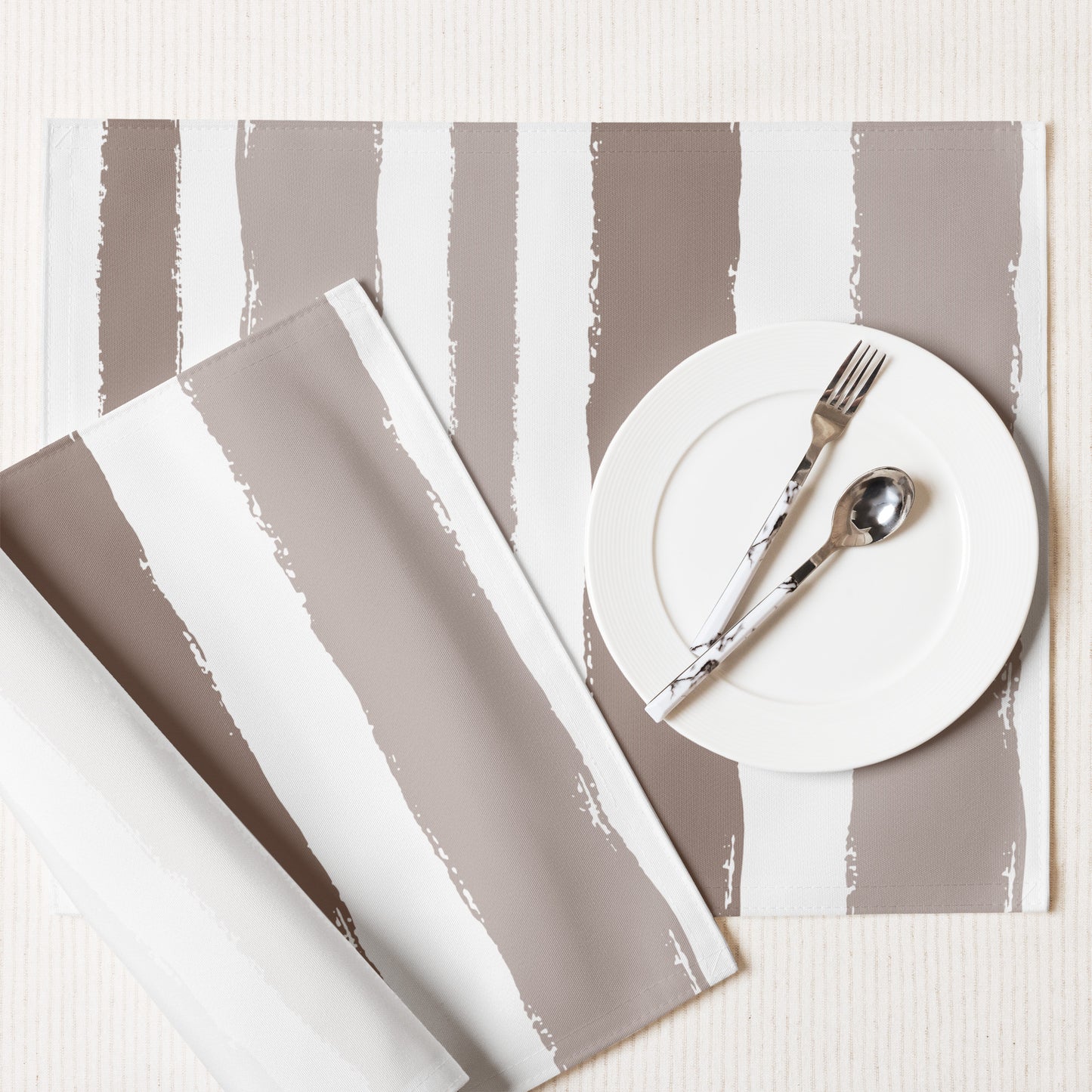 Placemat Set with Hand-painted Brush Stroke Print | PSBS-1152