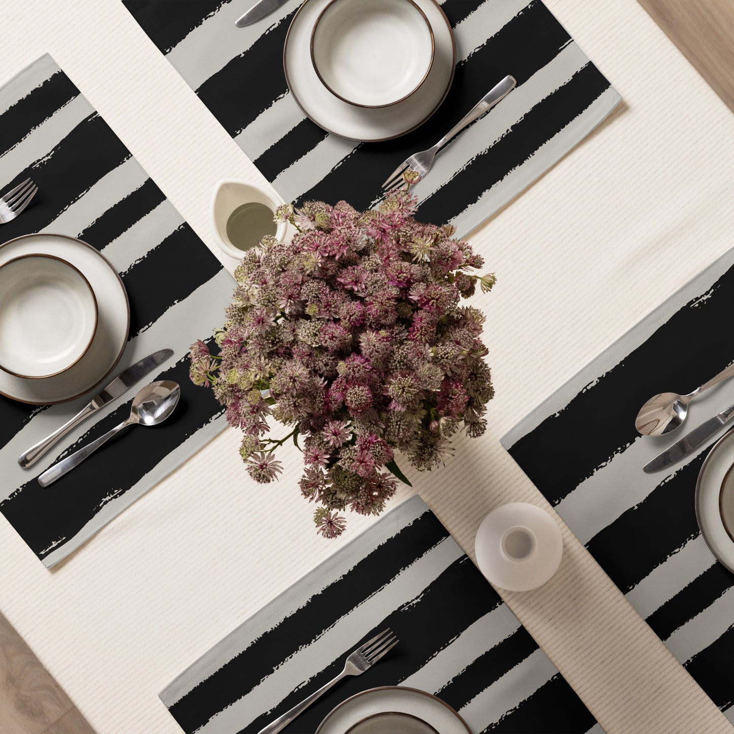 Placemat Set with Hand-painted Brush Stroke Print | PSBS-1192