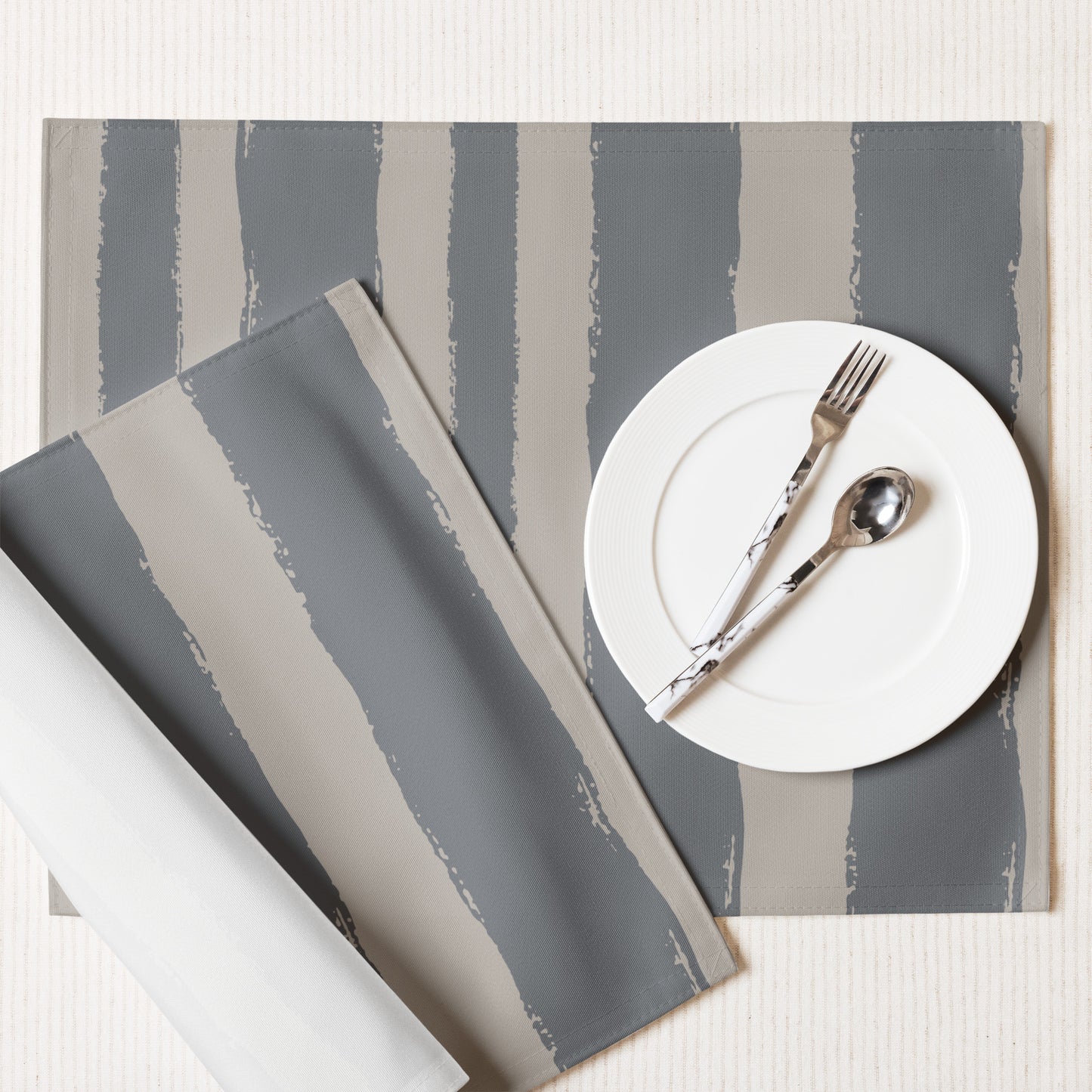Placemat Set with Hand-painted Brush Stroke Print | PSBS-1203