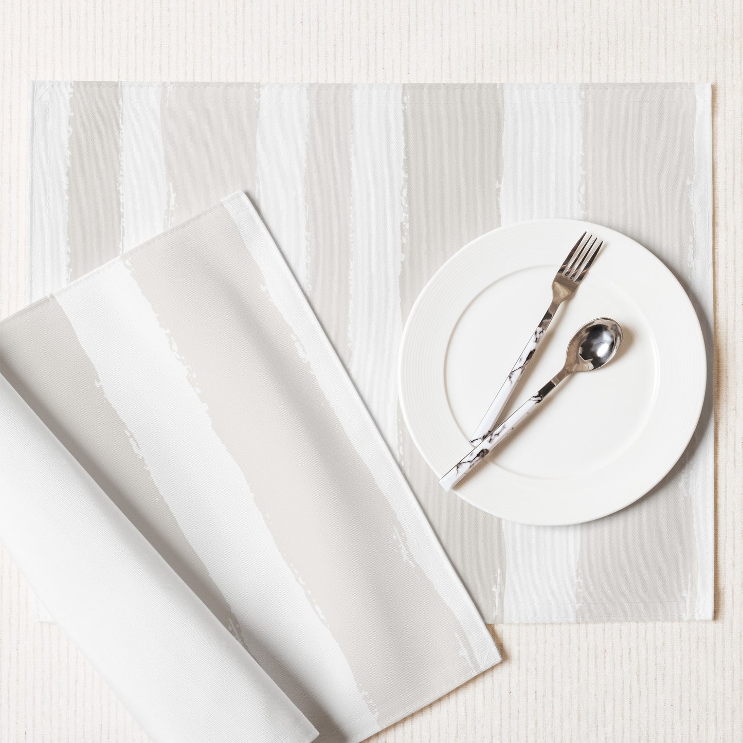 Placemat Set with Hand-painted Brush Stroke Print | PSBS-1204