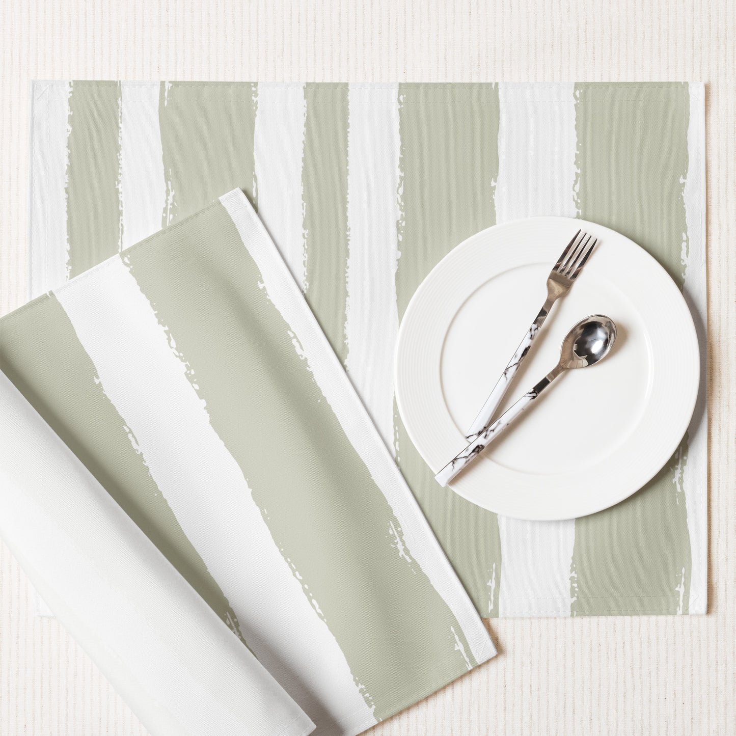 Placemat Set with Hand-painted Brush Stroke Print | PSBS-1241