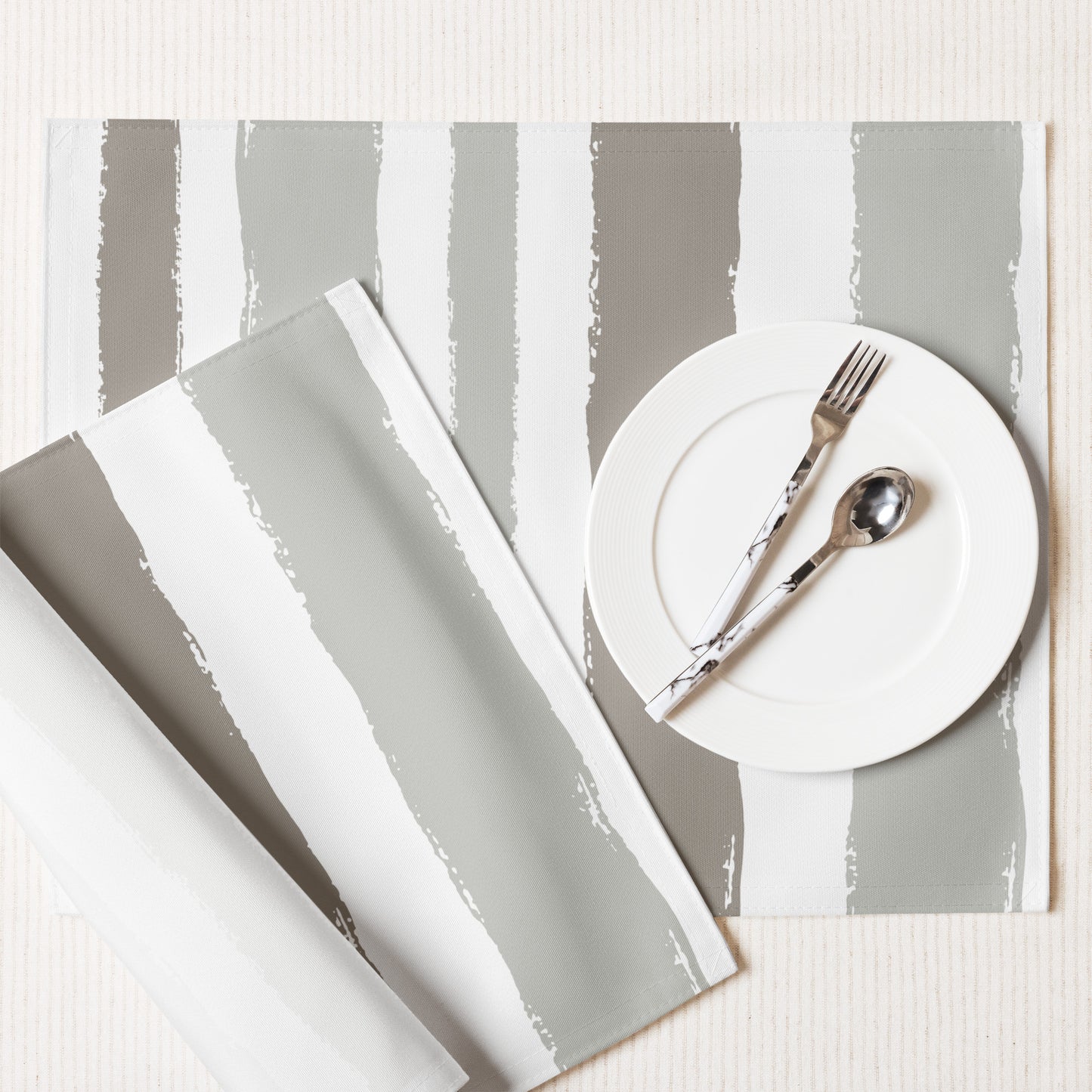 Placemat Set with Hand-painted Brush Stroke Print | PSBS-1242